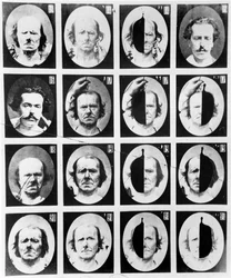 Estudos fisionômicos, de "Mecanismo da fisiologia humana ou análise eletrofisiológica das paixões", de Duchenne de Boulogne, publicado em 1876, Paris